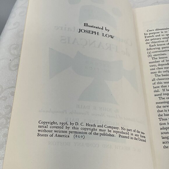 Cours Elementaire De Francais Book 1956 - Picture 4 of 4